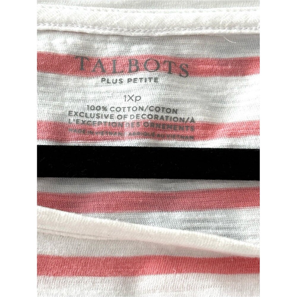 Talbots Cotton “Lovely” 3/4 Sleeve Tee Size 1XP - Picture 4 of 5